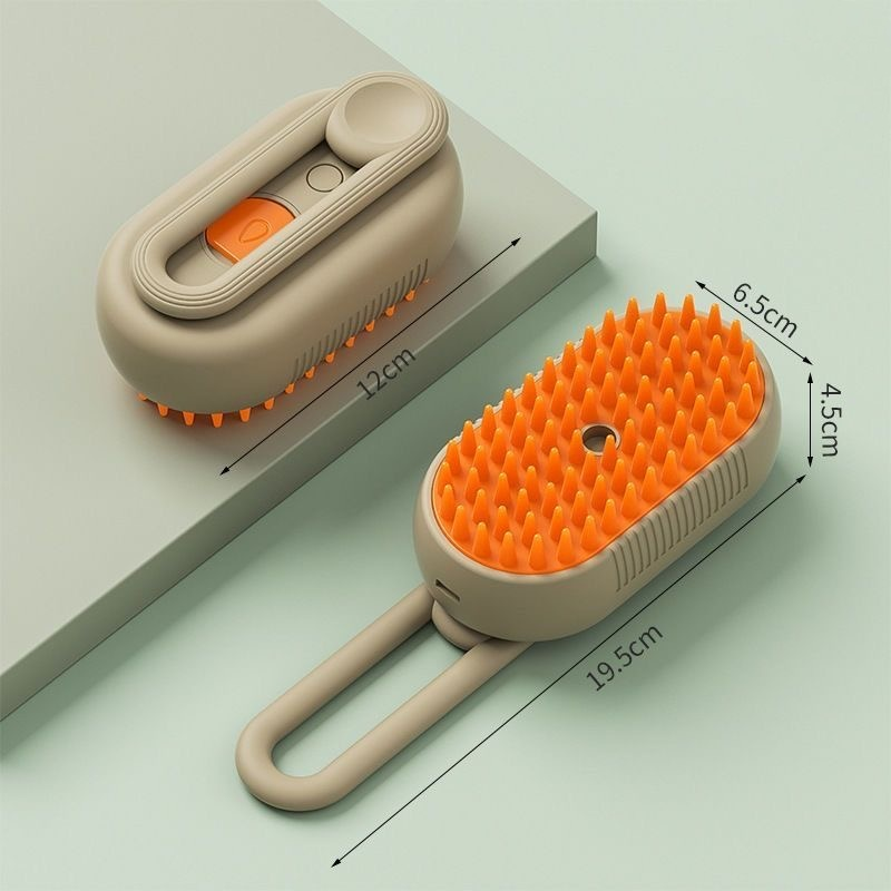 The Steamy Pet Brush 3-in-1 Groomer and Deshedder