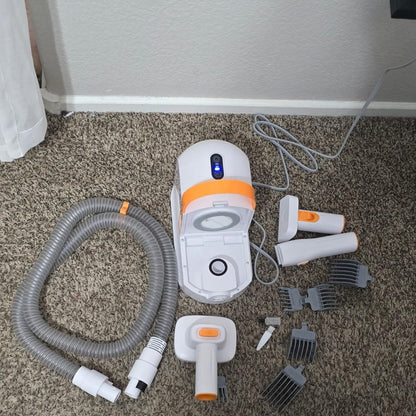 Safe ABS Vacuum Pet Grooming Kit Low Noise Dog Hair Cut Cleaner Clipper Com